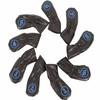 9pcs PU Material Golf Iron Head Covers Waterproof Golf Iron Covers  Daily Golf Training