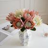 1 Stück, Europäischer Stil Schöne Künstliche Blumen Gefälschte Königsprotea Heim Tischplatte Display Blumen Dekorative Seidenblume