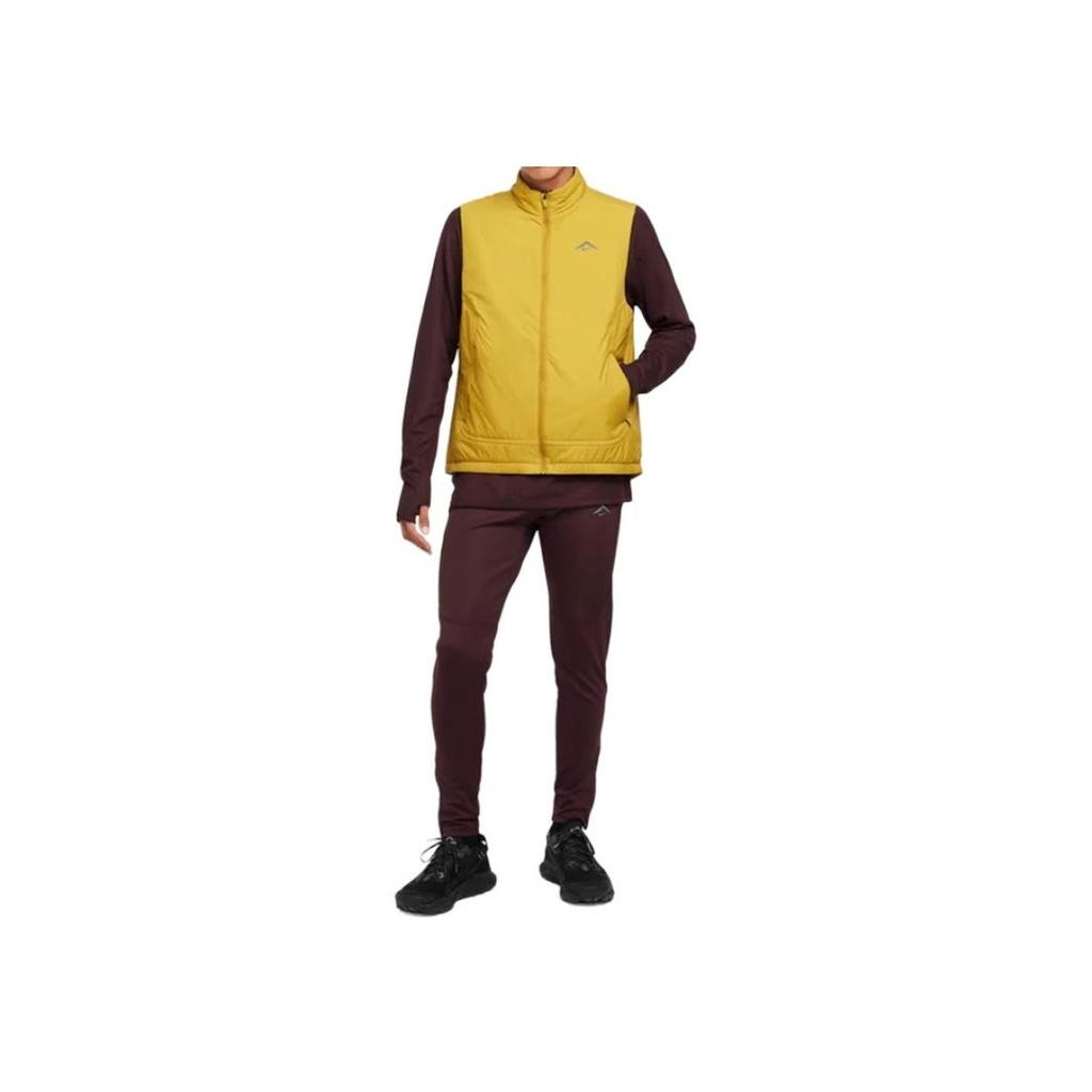 Nike Logo Zip Collar Sleeveless Vest Men Vest Yellow FZ0002-716