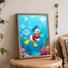 Disney Digital Oil Painting Art Kit Underwater Scuba Duck Handmade Coloring Painting Home Decor