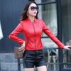 PU Leather Jacket Women Fashion Black Motorcycle Short Jacket Faux Leather Coat Biker Soft Jackets