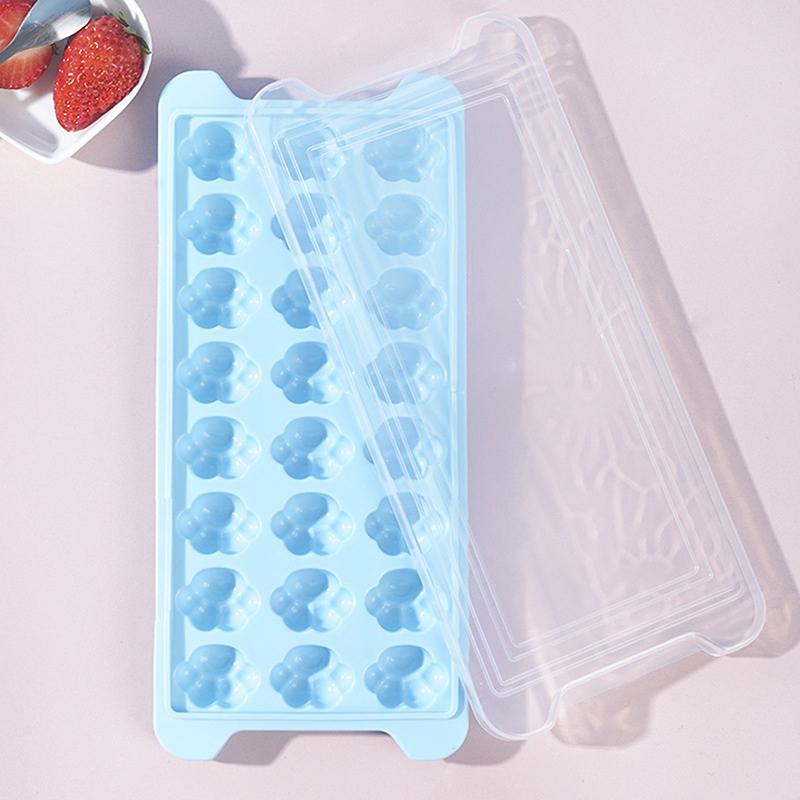 Stampo Creativo per Cubetti di Ghiaccio a Forma di Zampa di Gatto con Coperchio, Piccolo Produttore di Ghiaccio, Scatola Piccola per Cubetti di Ghiaccio Domestica, Stampo in Silicone per Cubetti di Ghiaccio
