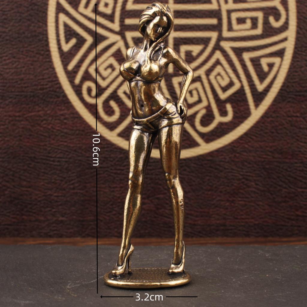 Simulated Brass Modern Four Beauties Decoration Desktop Living Room Office Decoration Crafts Beauties Simulated Decoration