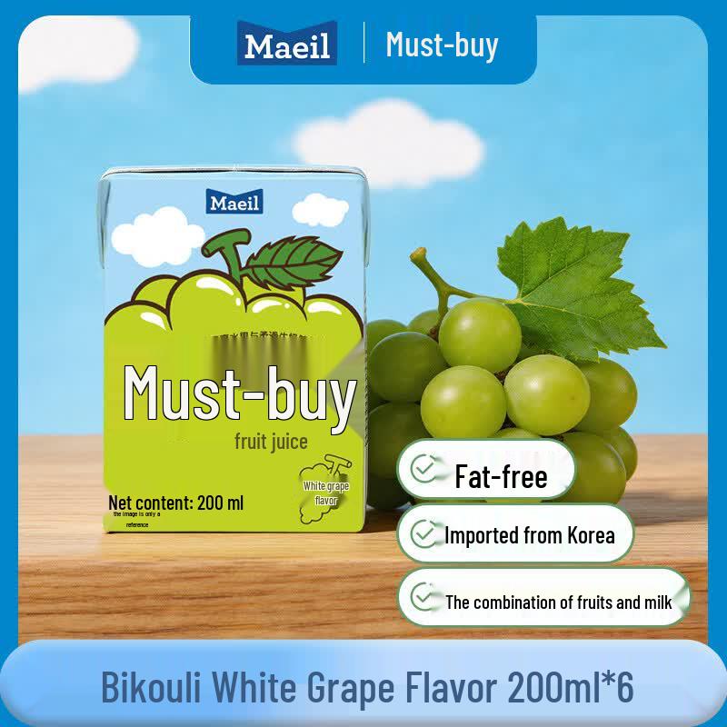 Maeil Bikoli Korean Imported Fruit Juice Drink, 200ml x 6-Pack