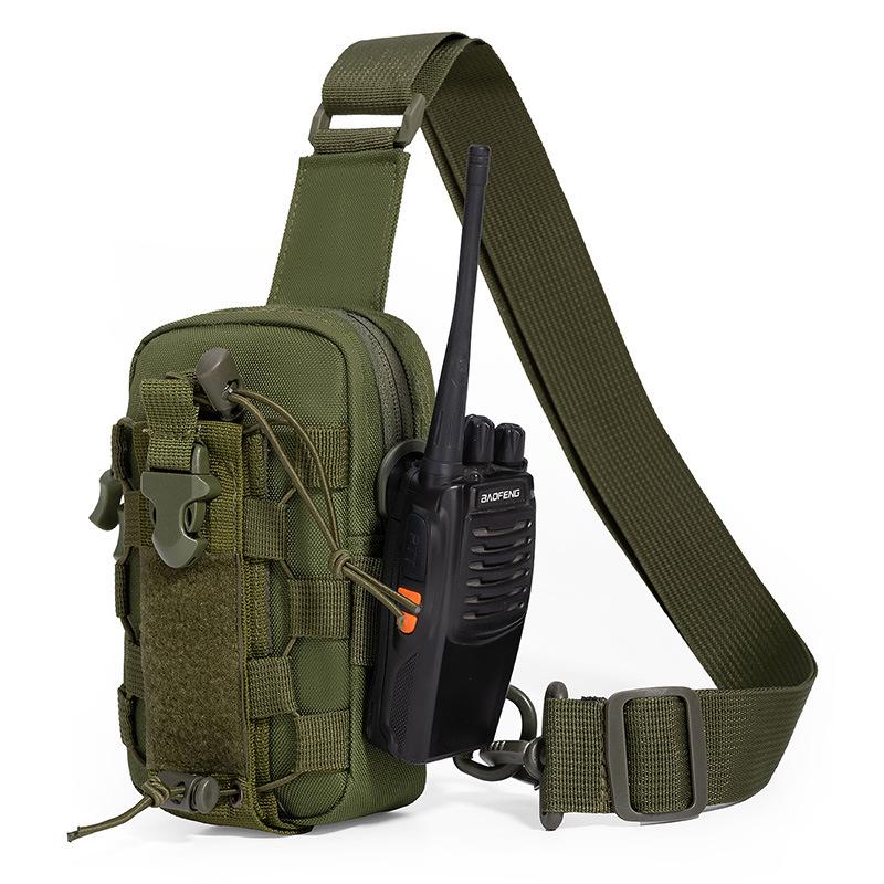 Men's Tactical Camouflage Crossbody Bag - Multi-Functional, Portable Outdoor Chest Bag for Camping, Sports & Cycling