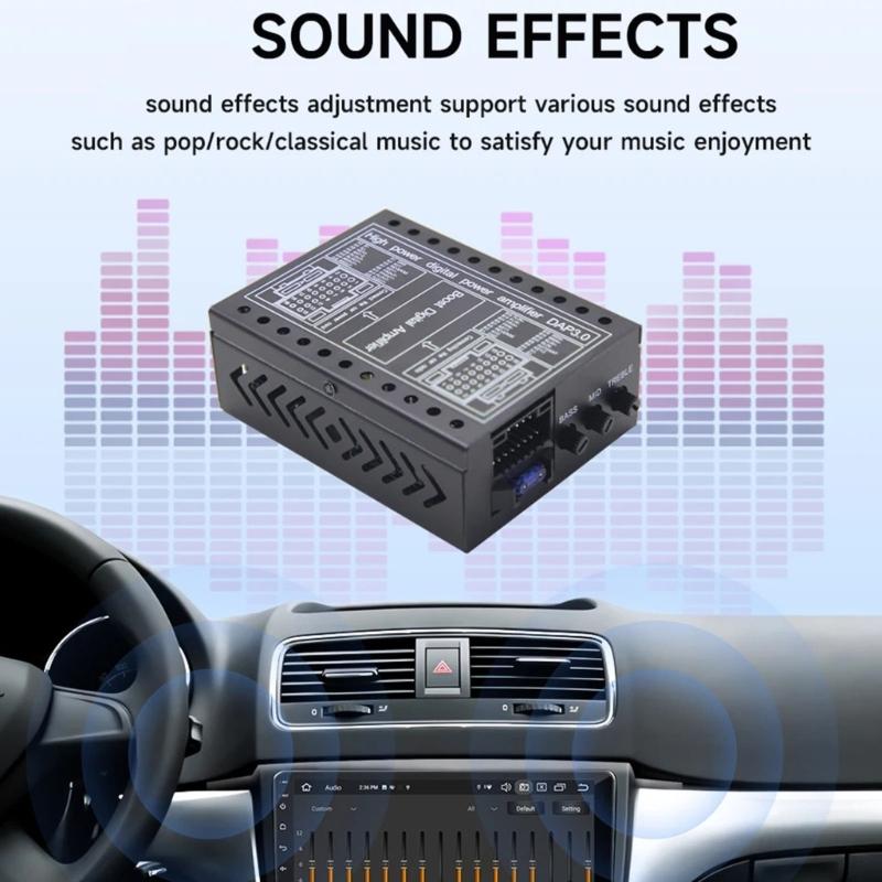 12V Booster Car DSP Amplifier Support Adjustment for Lossless Upgrade 4x60W Digital Sound Processors