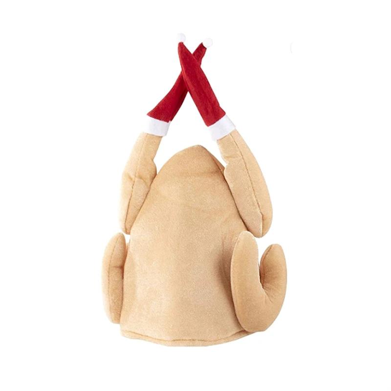 Funny Carnival Chicken Leg Hat Christmas Thanksgiving Decoration Turkey Hat Adult Carnival Hat Party Festive Cap Funny Hats