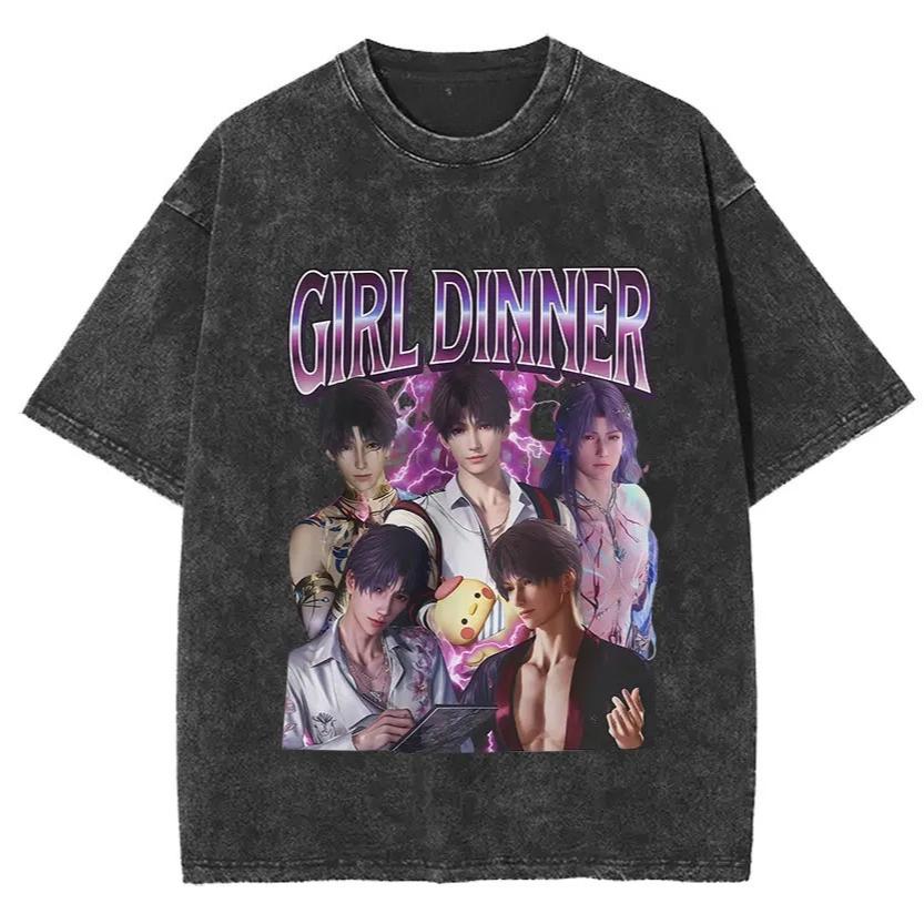 2026 Sylus Amore e Spazio Profondo Magliette Lavate Vintage Ragazza Cena Estate Harajuku Maglietta Grafica Uomo Donna Maglietta in Cotone Oversize