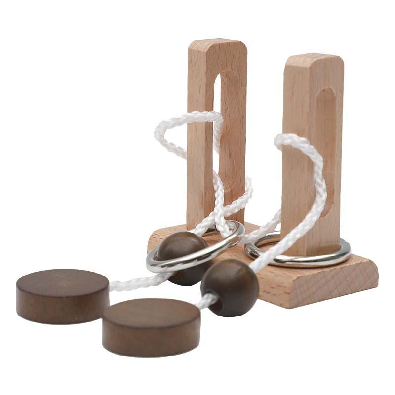 Classic Wooden Magic Ring Escape Puzzle Toy – Brain Teaser & Intelligence Game