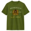 Kingdom of Morocco Est 1956 T Shirt for Unisex Cotton Casual TShirt Round Neck  Tees Short Sleeve Tops Graphic Printed