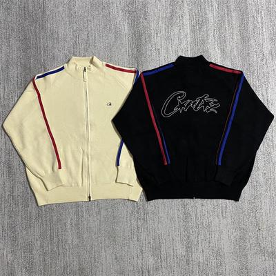 Unisex American Retro Hip Hop Sweater Zipper Cardigan Jacket