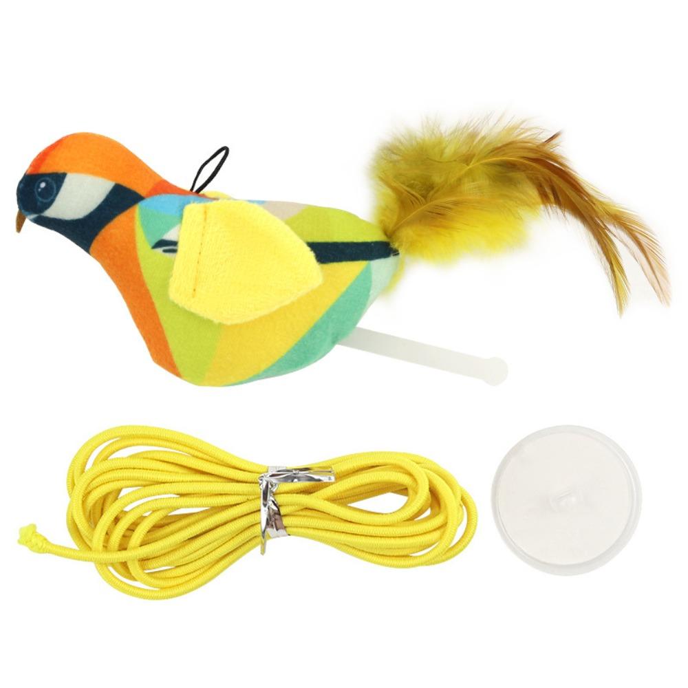 

Vivid Chirping Interactive Bird Cat Toys Electronic Bird Fun Attract Cat Toy for Indoor Cats
