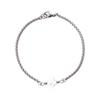 Jbans Classic Mother-Of-Pearl Clover Point Surgical Steel Chain Bracelet (C2101-Ac677_Sv)