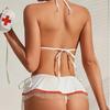 European & American Sexy Nurse Role Play Lingerie Bodysuit