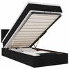 Maison Exclusive - Lit ottoman avec matelas noir 90x200 cm tissu