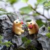 2 pezzi di figurine di riccio mini decorazioni in resina piante grasse ornamenti paesaggistici