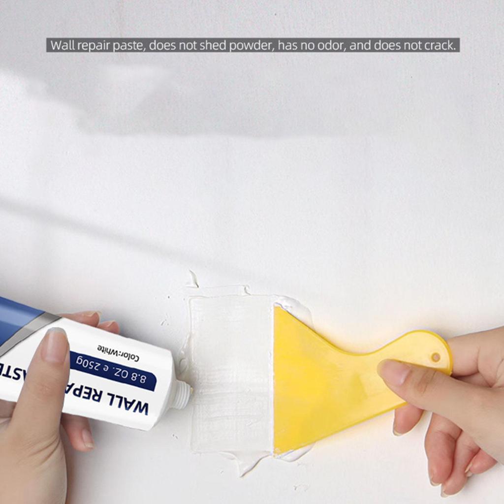 Efficient Gypsum Board Repair Kit Includes Scraper, Upgraded Quick Drying Wall Repair Agent Tip+scraper+sandpaper, for Repairing