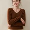 Women's Soft Lamb Cashmere Sweater: Versatile, Loose-Fit Base Layer for Autumn and Winter 