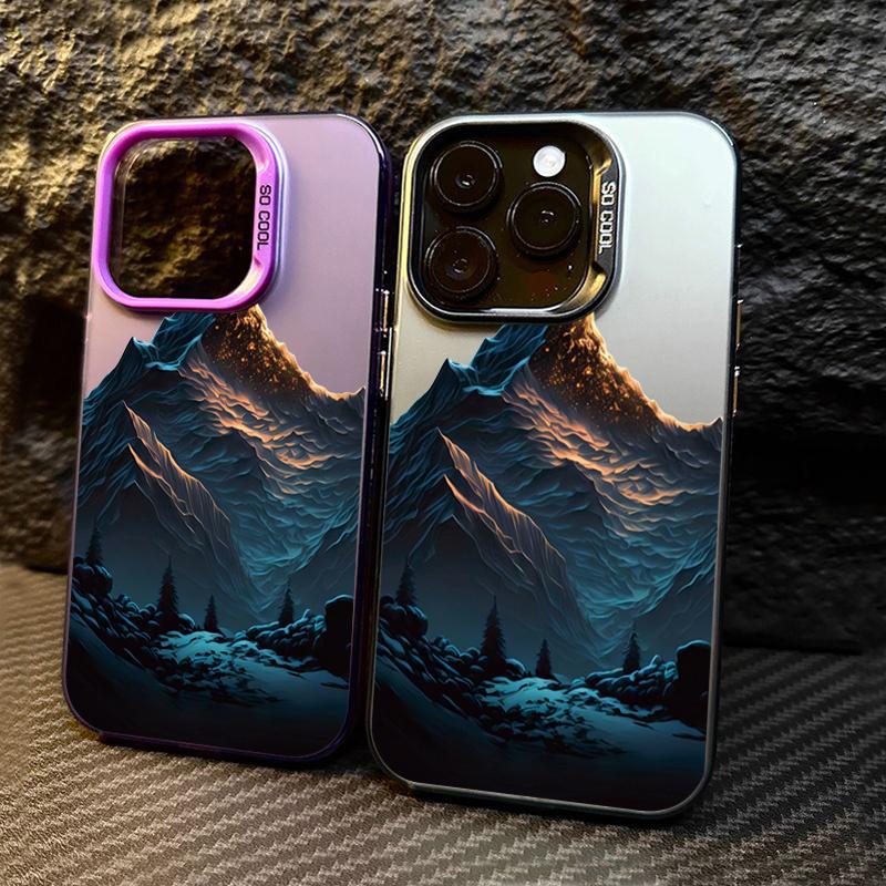 Design horské krajiny Pouzdro na telefon pro Samsung Galaxy A06 A16 A55 A35 A15 A56 A36 S25 S24 Ultra S23 FE S22 Plus Matný kryt