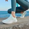 New Anta Flyknit Anti Slip Wear Resistant Low Top Sprint Running Shoes Women's White Green 922515557-3