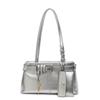 Niche Silver Underarm Bag Women's Spring and Summer New Trendy Fashion Handbag Simple and Versatile Shoulder Bag
