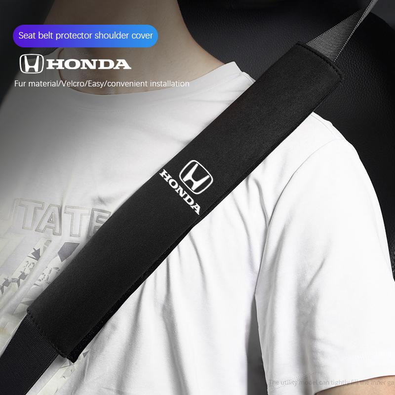 Car Shoulder Protector Pad Suede Seat Belt Cover For Honda Civic Accord Crosstour Spirior Odyssey Avancier UR-V Sienna Elysion