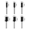 6 Piece Alloy Milling Cutter Set for Woodworking Double Edges Design Multiple Size Alloy Steel Router Bit Suitable with Electric Engravers
