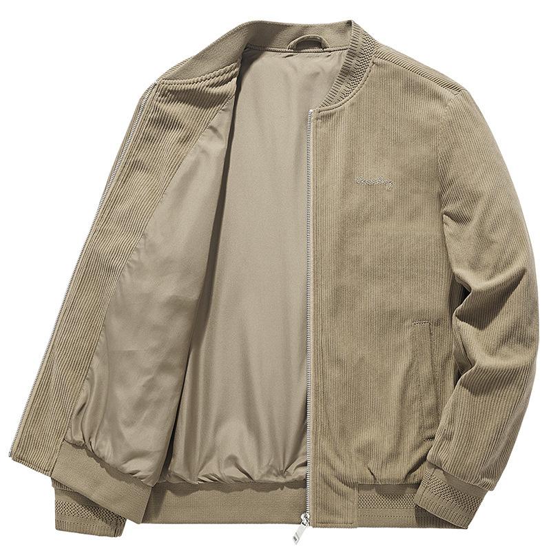 

Весенняя новинка, мужская повседневная однотонная куртка с воротником-стойкой, прямым подолом, боковыми швами и карманами, мужская мода 4XL