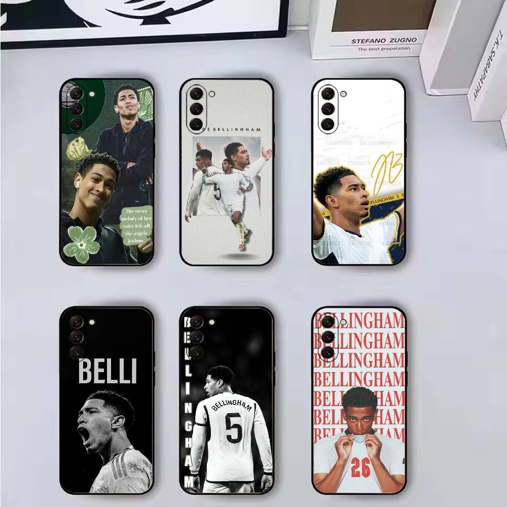 J-Jude F-Football Bellinghams Phone Case Black Silicone Soft For Samsung Galaxy A73,A72,A71,A70,A53,A52,A51