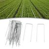 50pcs Galvanised Metal Ground U Tent Pegs Gazebo Camping Tarpaulin Hooks For Fixing Grass Cloth, Greening, Fixed Lawn Nails
