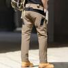 Pantalon de travail pour homme Travail extérieur Pêche Camping Imperméable Résistant à l'usure Multi-poches (Ceinture non incluse)