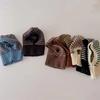 Knit Material One-Piece Hat Hooded Style Children Balaclava  Outdoor Activities