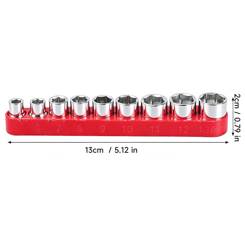 

45/9pcs Hexagonal Sleeve Head Short Sockets Mini Fly Socket Set Square Conversion Head Electric Wrench Power Tools Accessories