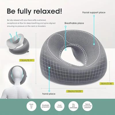 Face Down Pillows Massage Pillow For Bed Headrest Prone Down Sleeping,Ergonomic Beauty Sleeping Pillow