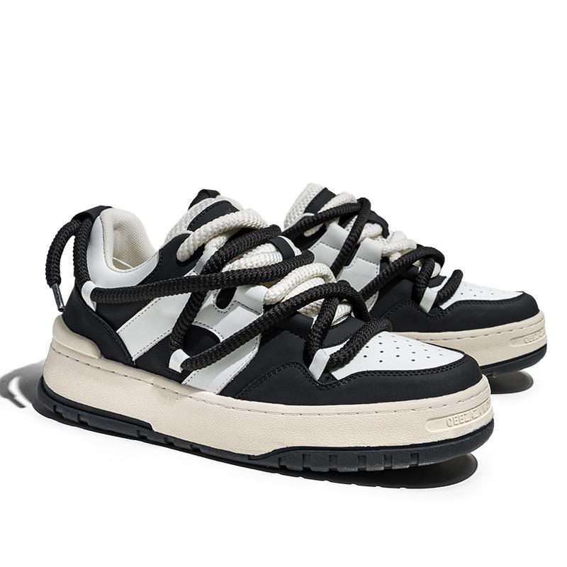 

3178 dreadlocks bread niche shoes original design men s height-increasing platform sports shoes high street sports skateboard shoes 42-Leather shoe size