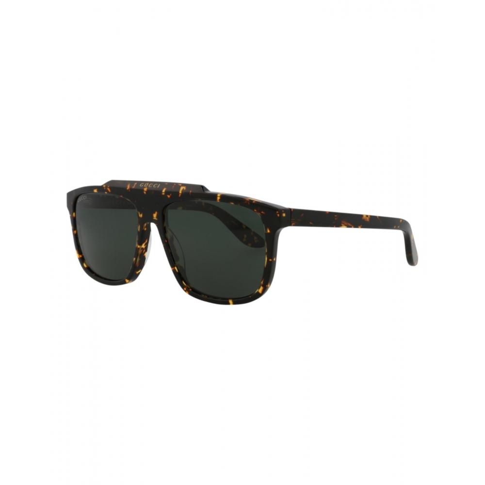Gucci Aviator Frame Acetate Sunglasses Havana Havana Green