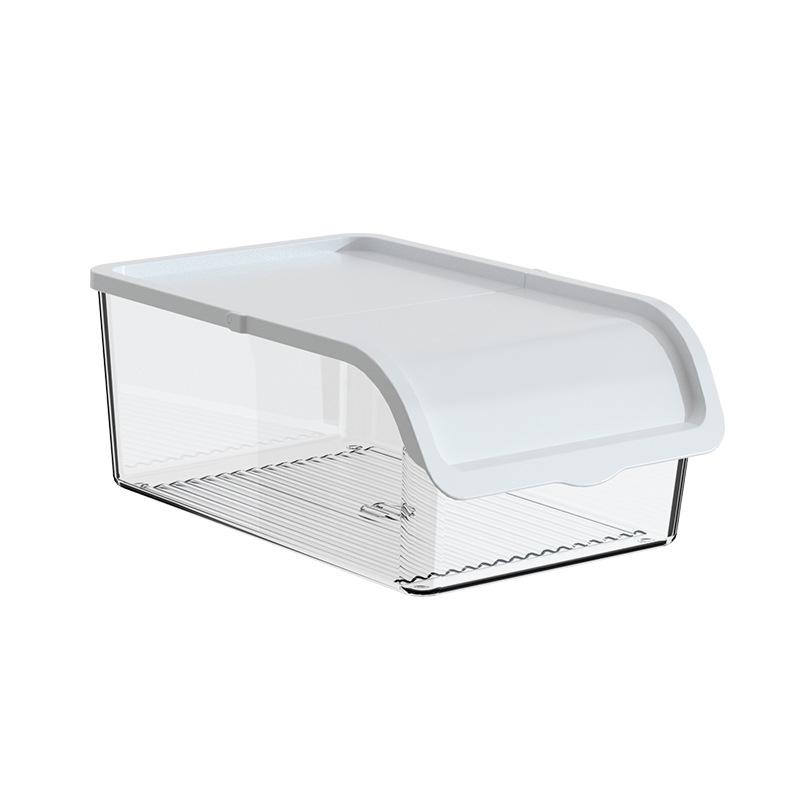White Transparent Tea Set Storage Box with Lid - Dustproof, Moisture-Proof Kitchen Countertop Organizer
