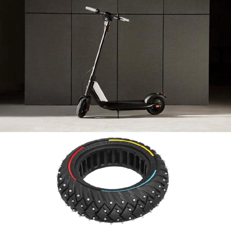 10-Zoll Elektrorollerreifen, Rutschfester Verdickter Tubeless-Reifen aus Gummi mit Antirutsch-Schrauben, Stacheliger Offroad-Vollreifen