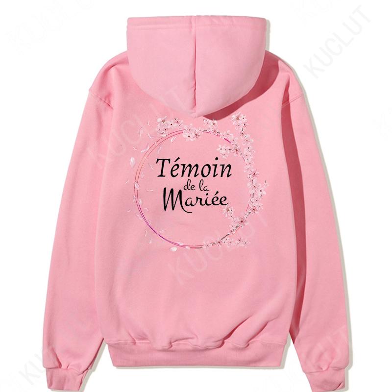 Fashion Team Bride Pullover Hoodies French Woman Bridal Wedding Hoody Outerwears Bachelorette Hen Party EVJF Hooded Sweatshirts