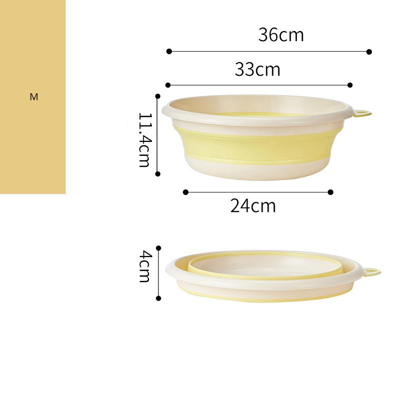 Children's Folding Basin for Household Use, Baby's Hand and Foot Washing Basin, Wall Mounted Foldable Thick Vegetable Washing Basin