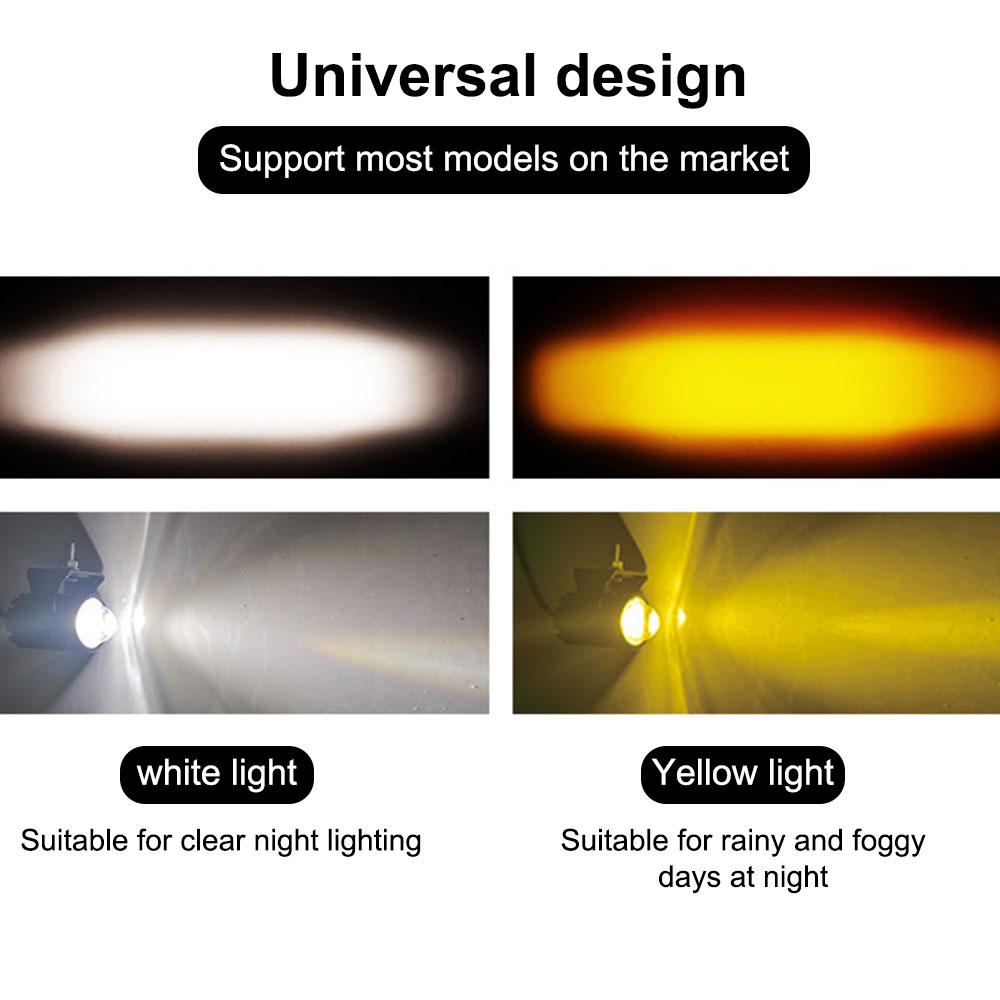 8-80V Spotlight Headlamp 8-80V Explorers Headlight Dual Color Motorcycle LED Car Waterproof Fog Lamp Super Bright Work Lamp