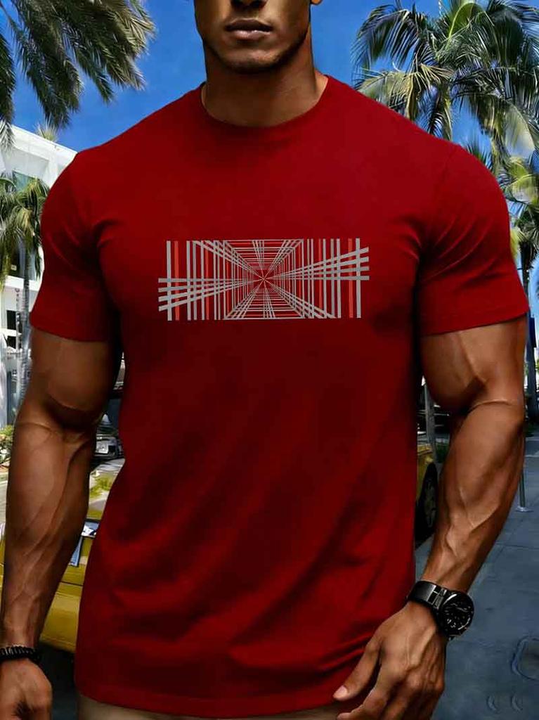 Summer Unisexs 100 Pure Cotton Casual Fashionable Loose Retro Compass Mountain Pattern Printed Round Neck Short Sleeved Tshirt