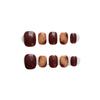 Autumn 2022 Handmade Winter New Nail Stickers Caramel Ombre Amber Short Style For A White And Bright Look