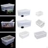 Reptile Feeding Box Breeding Transparent Terrarium Habitat with Feeder Bowl for Snake Cricket