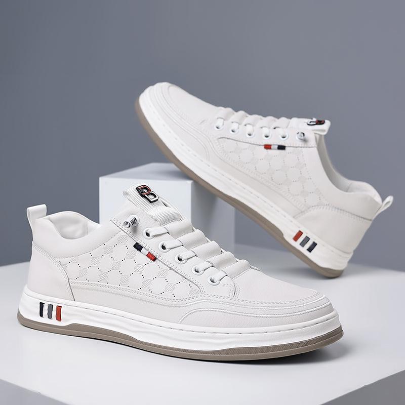 Scarpe basse da uomo autunno e inverno nuove scarpe bianche piccole suola morbida traspirante superficie morbida scarpe sportive e per il tempo libero