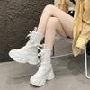 Autumn new thick-soled muffin bottom versatile niche high-top popular women's Internet celebrities ins super fire short boots Martin boots