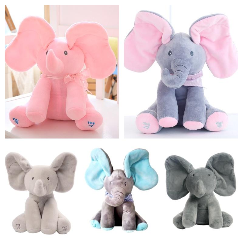 Elephant Plush Toy For Kids Soft And Cuddly Stuffed Animal With Music And Sound