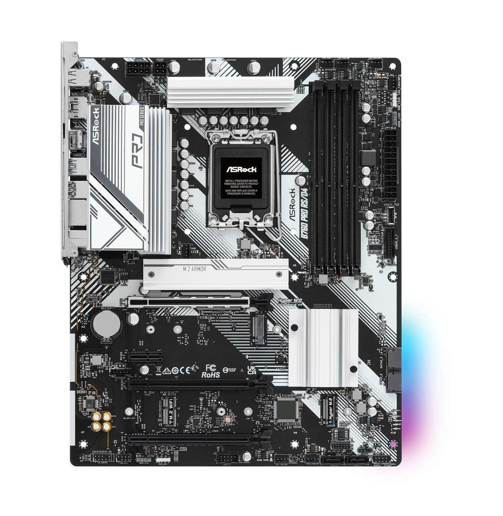 ASRock Motherboard B760 Pro Compatible with Intel 12th and 13th Generation CPU B760 Chipset DDR4 ATX Motherboard Authorized Distributor RS/D4