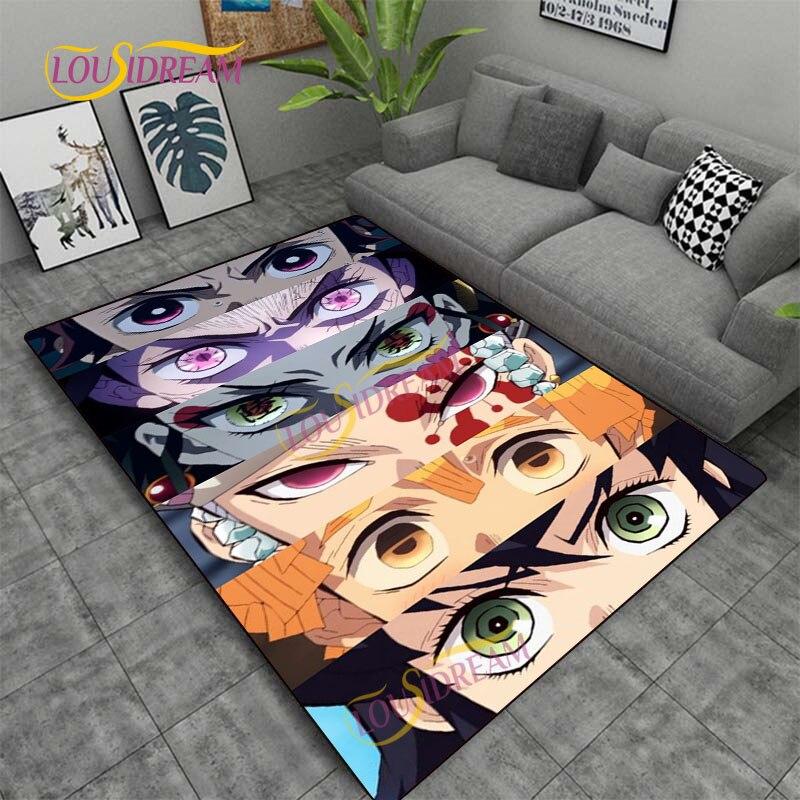 Demon Slayer Japan Cartoon Rug Kitchen Mat Bedroom Door Rug Living Room Carpet Children Game Soft Mat