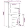 VidaXL Armoire Latérale avec Lumières LED, Meuble de Rangement avec Étagère en Verre, Buffet de Salon Intérieur, Moderne, 836626